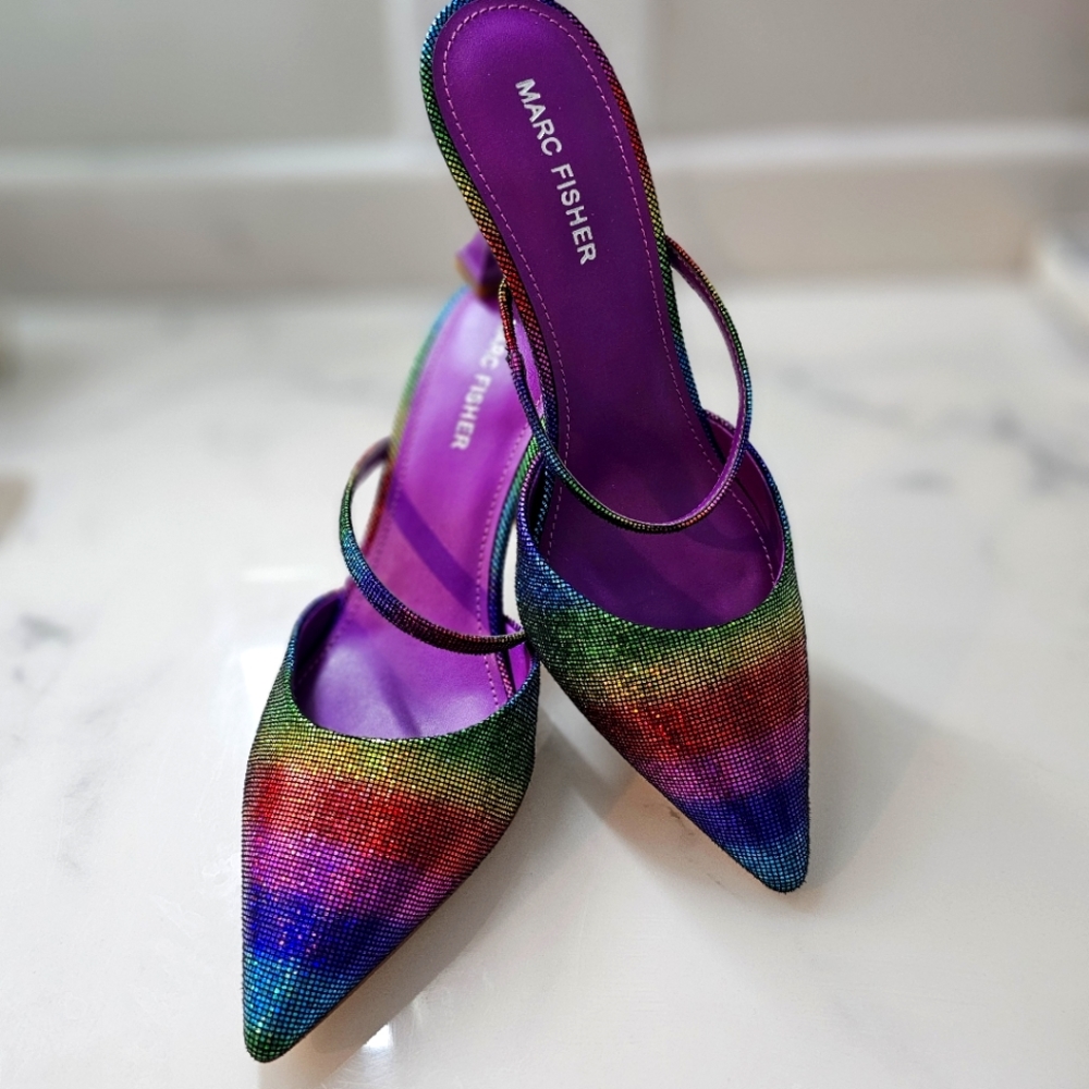 Rainbow Colored Marc Fisher Pumps NWOB